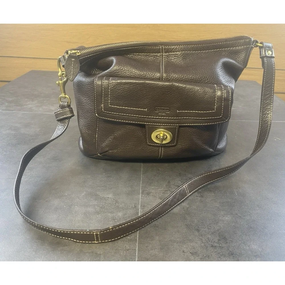 Coach Penelope Brown Leather Purse F19045